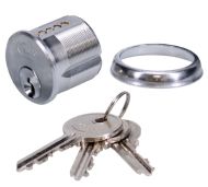  Threaded Cylinder Single Satin Chrome