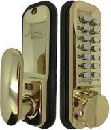  Digital Lock 2500 Holdback 60mm Latch Brass