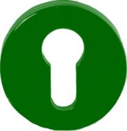 HEWI Escutcheon Euro (52x9) Meadow Green Nylon